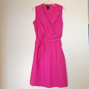 Lane Bryant Pink Sleeveless Suplice Pleat Dres 16